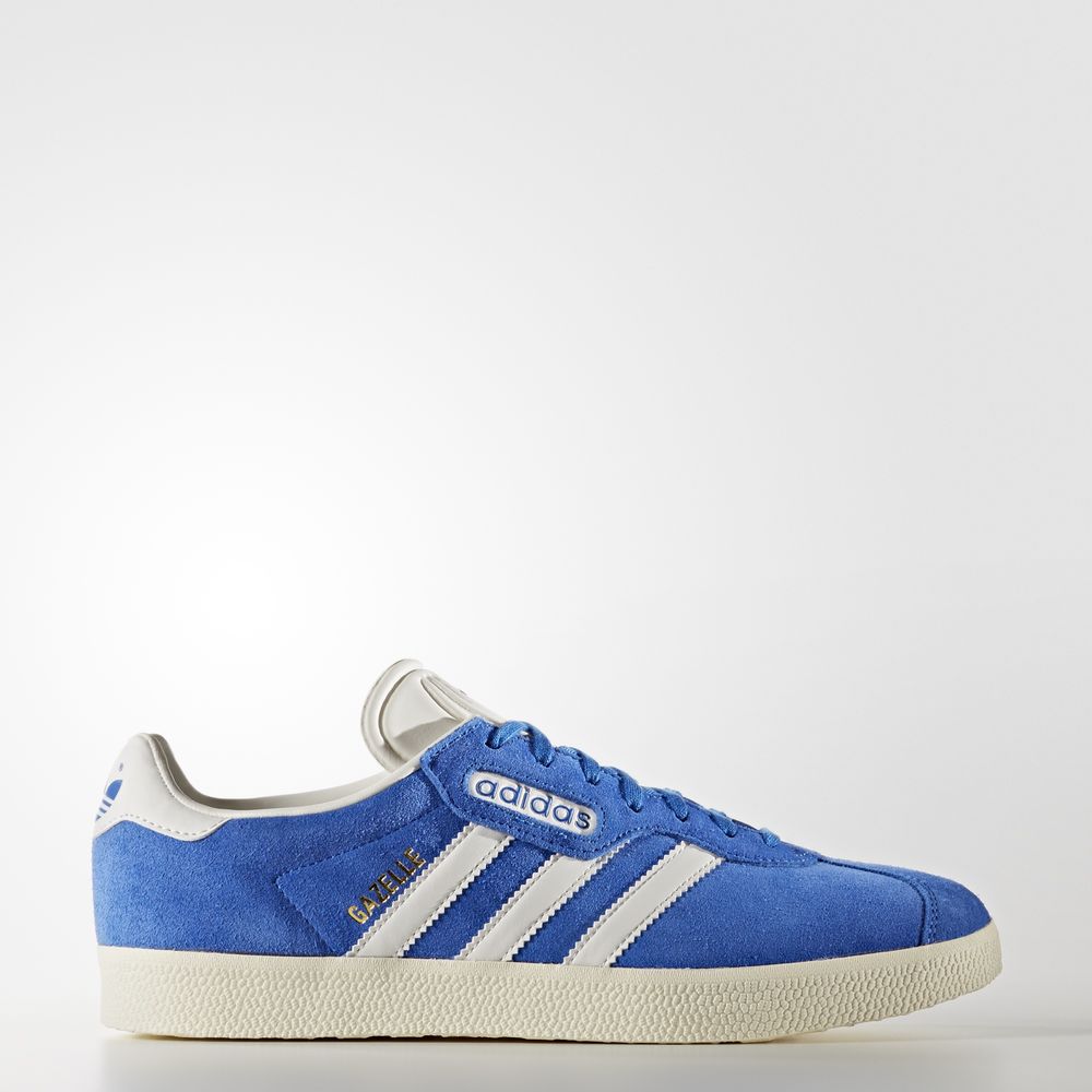 Adidas Gazelle Super - Originals γυναικεια - Μπλε/Ασπρα/Χρυσο Χρωμα Μεταλλικός,Μέγεθος: EU 36 – 54 2